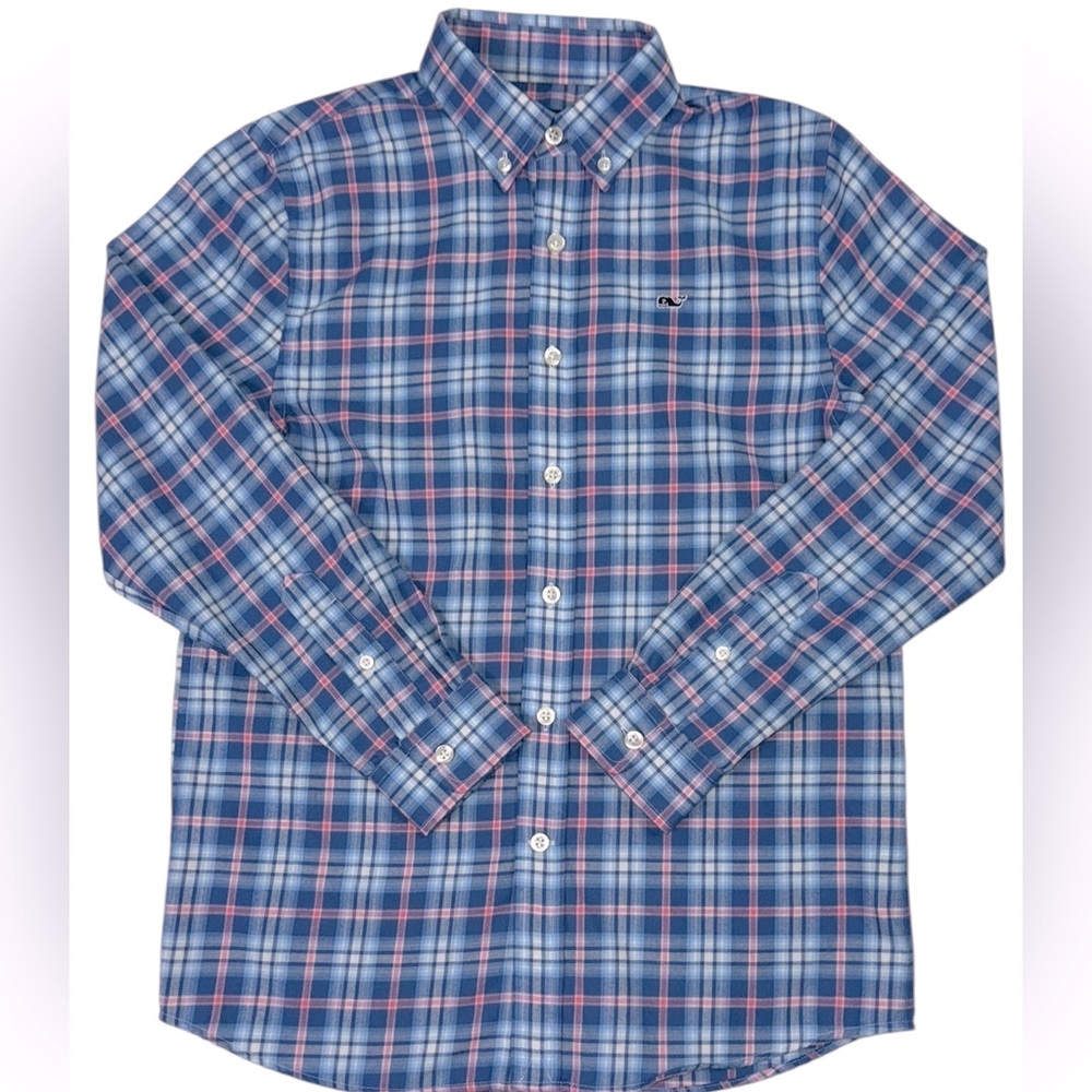 Vineyard Vines Performance Boys Whale Shirt Sz Med 12/14